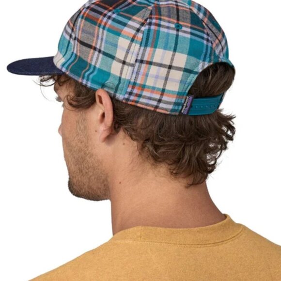 Men's Patagonia Range Cap Plaid Adjustable Hat 33575 Organic Cotton One Size New - Picture 14 of 14